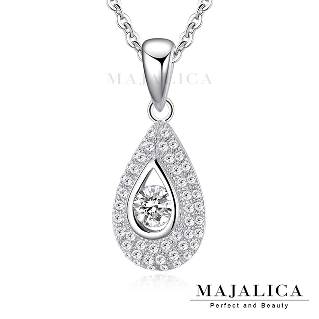 Majalica 水滴 925純銀耳環項鍊套組-共3色 PN8112-2 歷史價格詳細信息