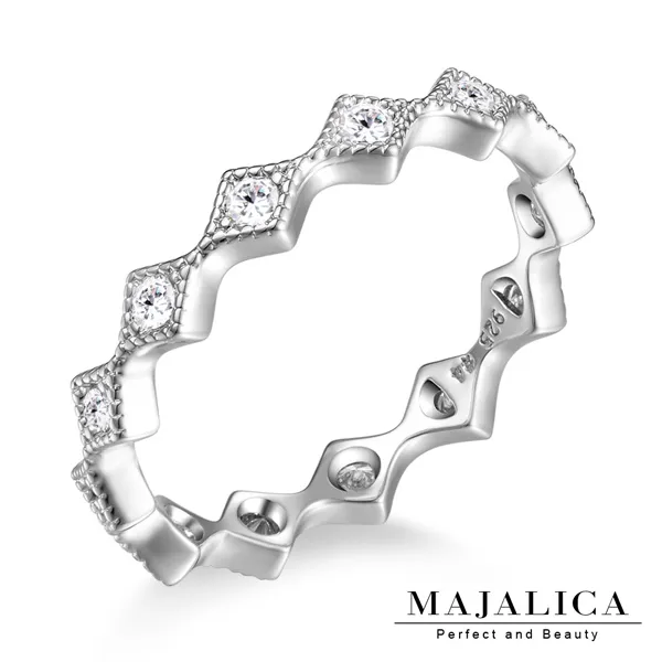 Majalica 菱形 925純銀耳環項鍊套組-共3色 PN8114-2 歷史價格詳細信息