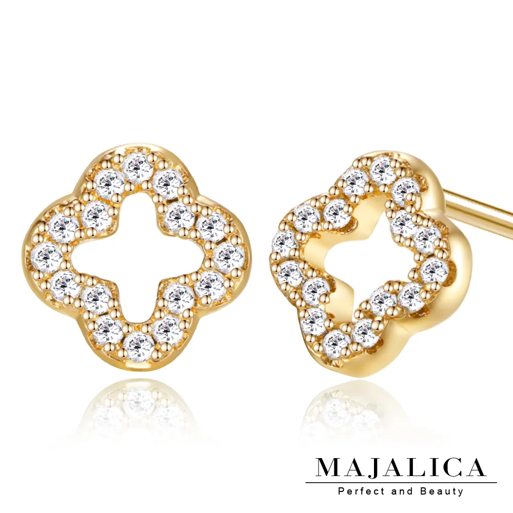 Majalica 925純銀耳環 小花朵 擬真鑽 純銀耳環  PF6141 歷史價格詳細信息