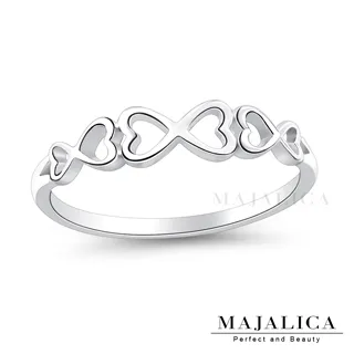 Majalica 925純銀戒指尾戒 愛心戒指 任選三色 PR21002 歷史價格詳細信息