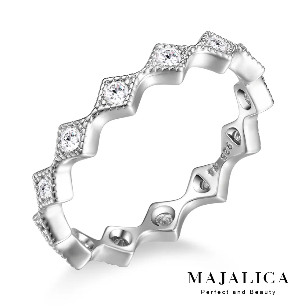 Majalica 菱形 925純銀耳環項鍊套組-共3色 PN8114-2 歷史價格詳細信息