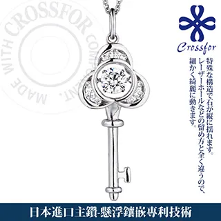 日本進口主鑽【CROSSFOR】項鍊【Dancing Stone珍愛永恆】純銀懸浮閃動項鍊 歷史價格詳細信息