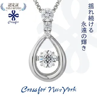 正版日本原裝【Crossfor New York】項鍊【Remember深刻回憶】純銀懸浮閃動項鍊 歷史價格詳細信息