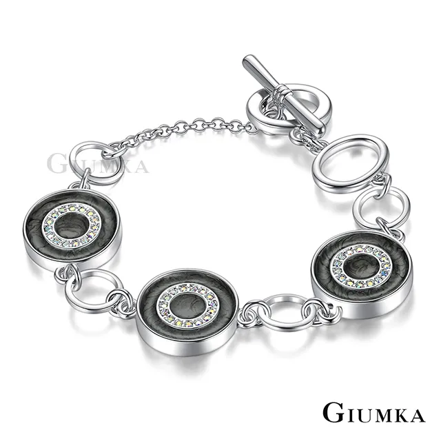 【GIUMKA】奢華甜甜圈手鍊 (黑色) MB513-4 歷史價格詳細信息