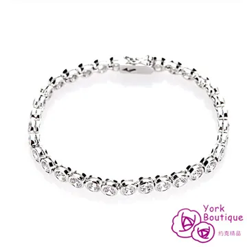 【約克精品】氣質名伶包鑲3mm方晶鋯石包銠金項鍊(SGS認證) 歷史價格詳細信息