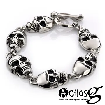 ACHOS【Skulls水晶骷髏C】潮流西德鋼手環 歷史價格詳細信息