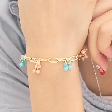 ●ECO安珂●【E3-275】獨佔奢華鑲嵌七彩寶石手鍊 歷史價格詳細信息