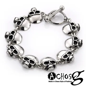 ACHOS【Skulls水晶骷髏C】潮流西德鋼手環 歷史價格詳細信息