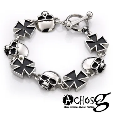 ACHOS【Skulls水晶骷髏C】潮流西德鋼手環 歷史價格詳細信息