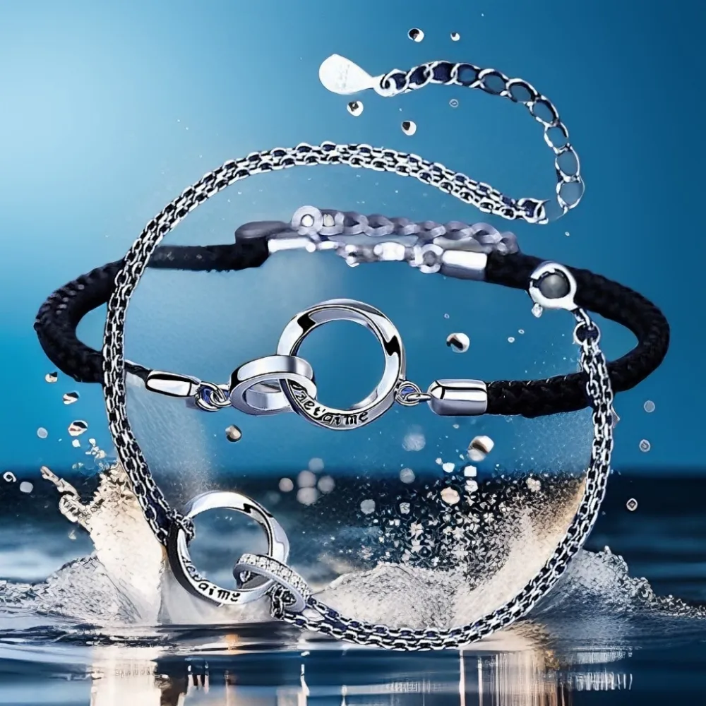 莫比烏斯情侶手錬銀男女一對情侶款設計感刻字生日紀念禮物送男友 歷史價格詳細信息