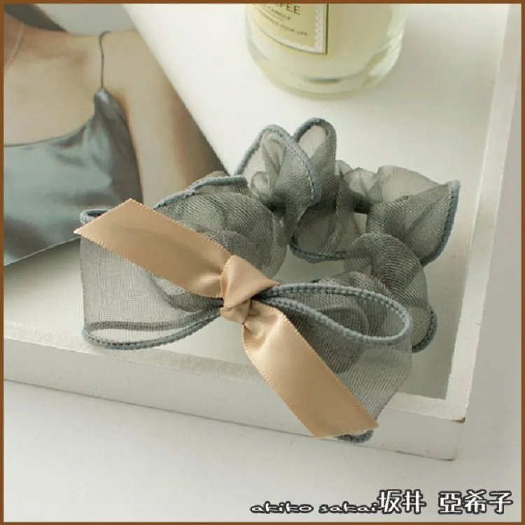 『坂井.亞希子』日系氣質網紗蝴蝶結造型髮圈 歷史價格詳細信息