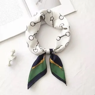 vivi時尚絲巾，春秋夏天新款百搭領巾，小方巾032402卡其咖 歷史價格詳細信息