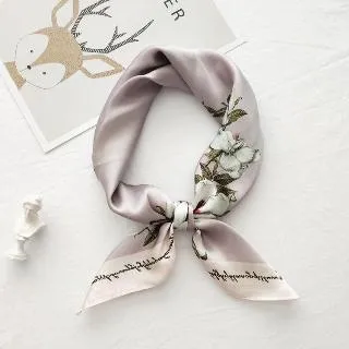 vivi時尚絲巾，春秋夏天新款百搭領巾，小方巾032402卡其咖 歷史價格詳細信息