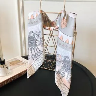 vivi時尚絲巾，春秋夏天新款百搭領巾，小方巾032402卡其咖 歷史價格詳細信息