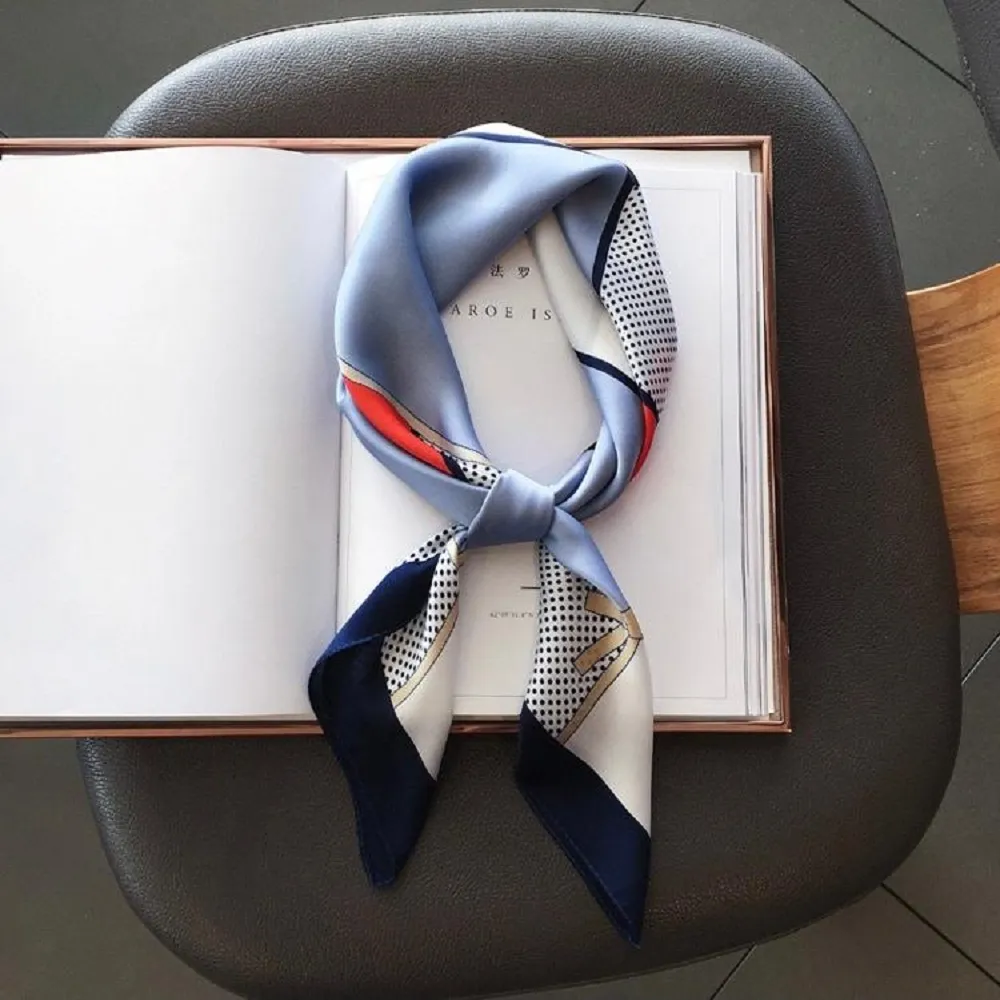 vivi時尚絲巾，春秋夏天新款百搭領巾，小方巾032402卡其咖 歷史價格詳細信息