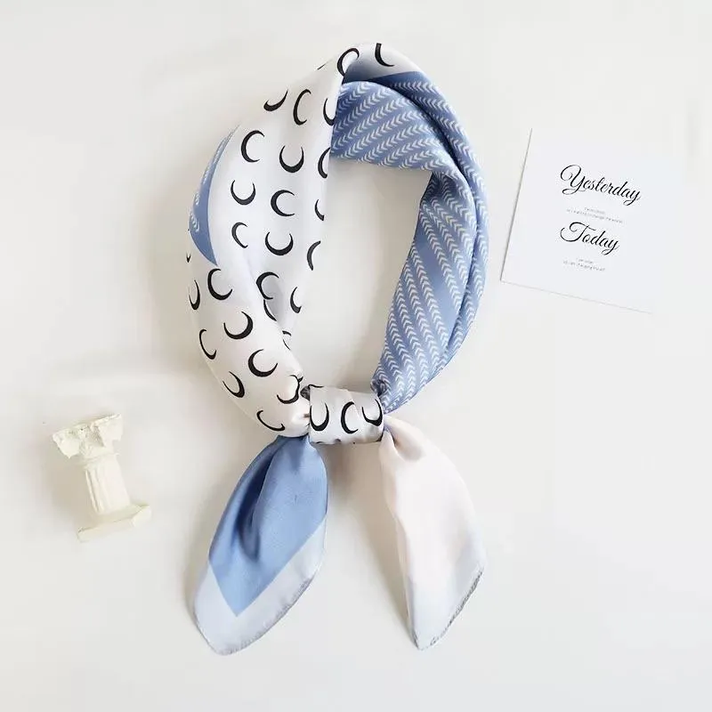 vivi時尚絲巾，春秋夏天新款百搭領巾，小方巾032402卡其咖 歷史價格詳細信息