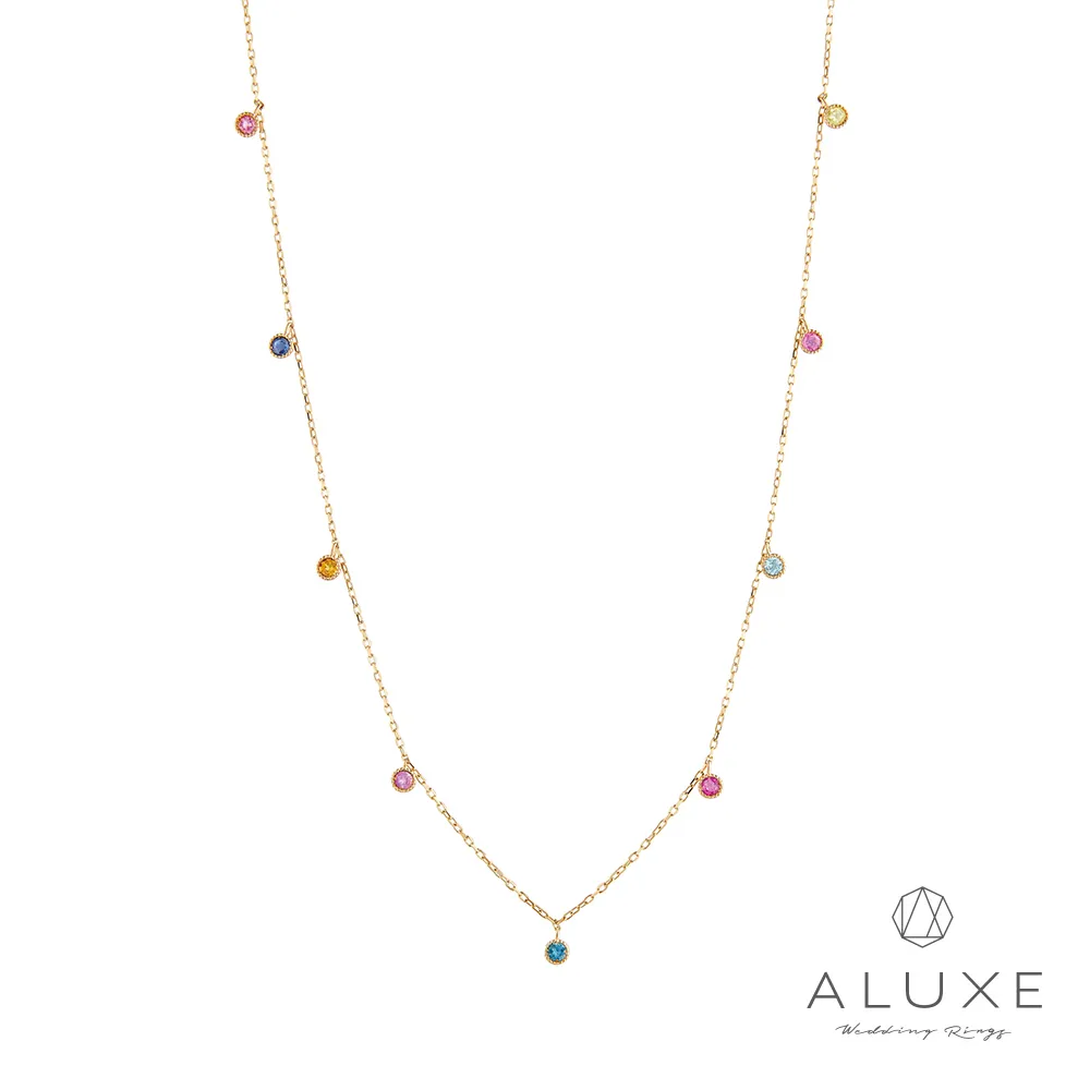 【ALUXE 亞立詩】10K金 寶石項鍊 繽紛彩色 微笑 NN0127 歷史價格詳細信息