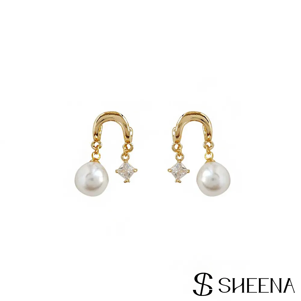 【SHEENA】U型珍珠吊墜耳環-金 歷史價格詳細信息
