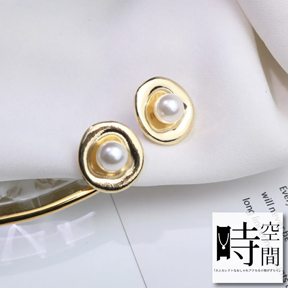 『時空間』巴洛克金屬風不規則幾何925銀針耳環 歷史價格詳細信息