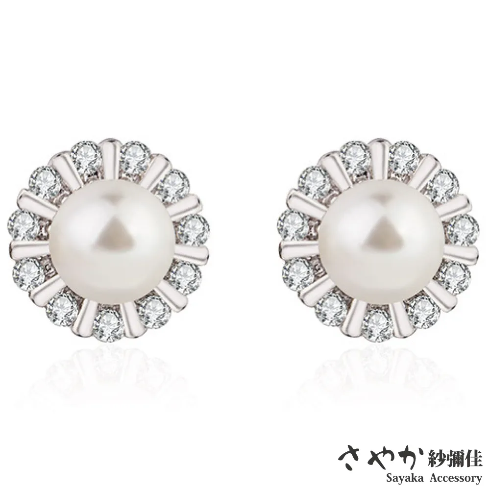 【Sayaka紗彌佳】綻放光明向陽花造型珍珠耳環 -白金色 價格比較,價格查詢,歷史價格詳細信息