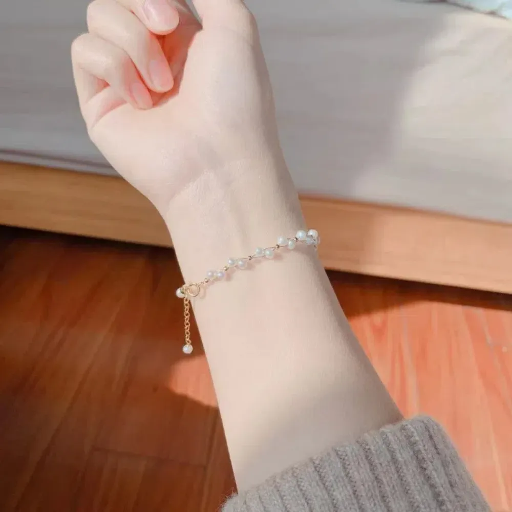 天然珍珠注金手鍊～使用天然珍珠及注金配件~僅此件~ 歷史價格詳細信息