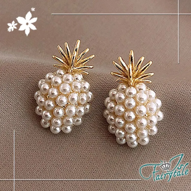 【伊飾童話】氣質雛菊＊雙面穿搭珍珠耳環/2色可選 歷史價格詳細信息