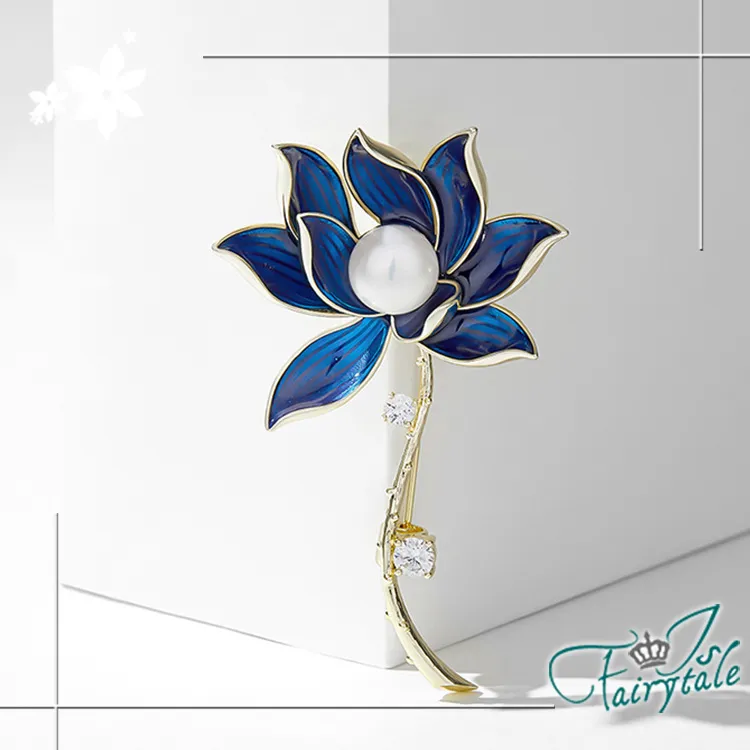 【伊飾童話】藍海人魚＊水晶尾別針胸針/藍 歷史價格詳細信息