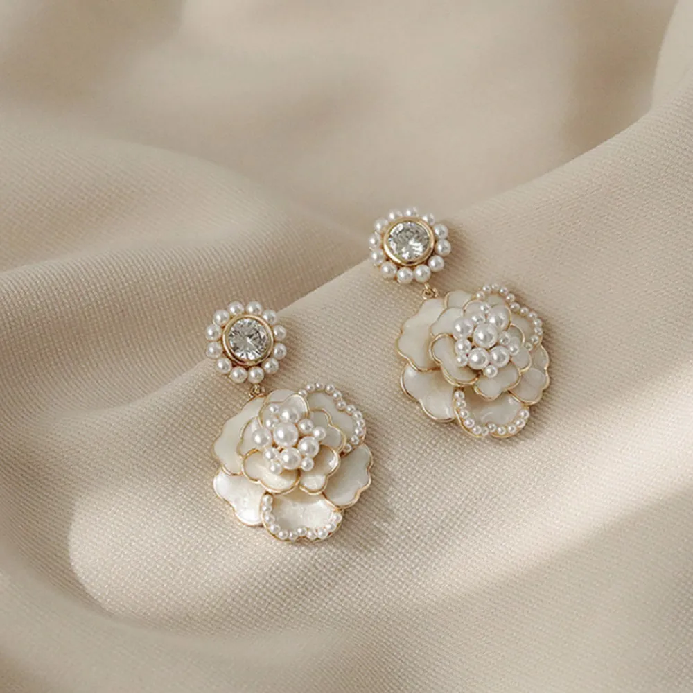 【ANGEL】氣質雪花珍珠水鑽玫瑰金胸針別針(玫瑰金) 歷史價格詳細信息