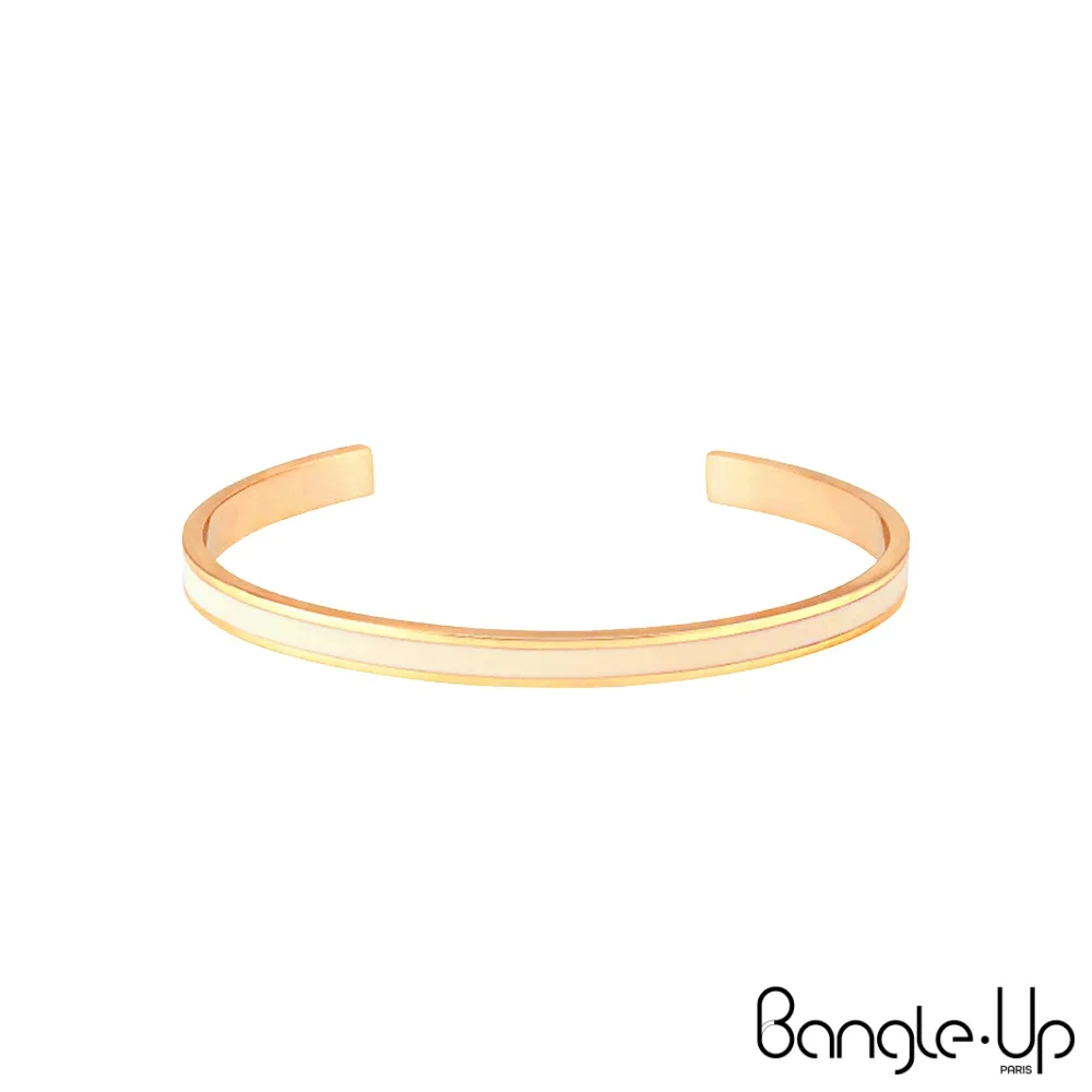 【法國 Bangle Up】閃電波紋琺瑯鍍金開口手環-歌劇紅 歷史價格詳細信息