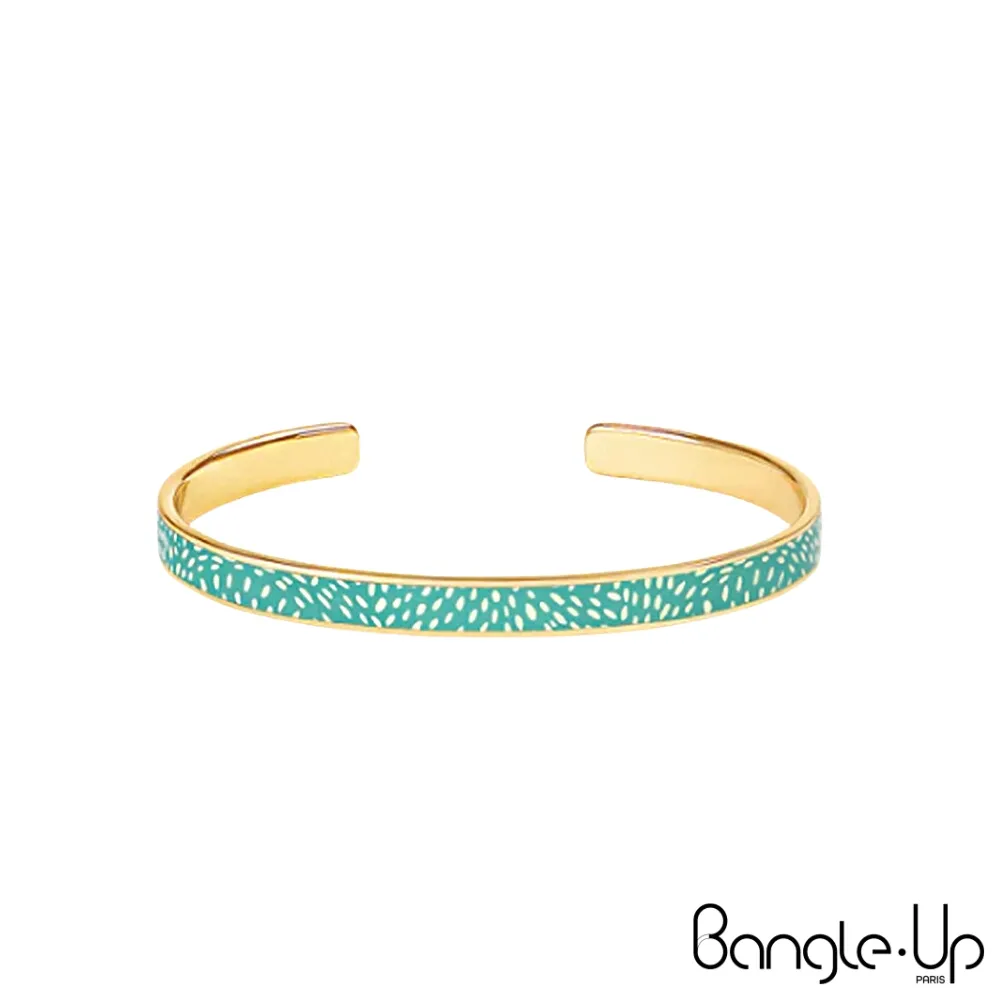 【法國 Bangle Up】閃電波紋琺瑯鍍金開口手環-歌劇紅 歷史價格詳細信息