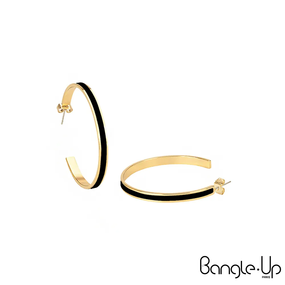 【法國 Bangle Up】閃電波紋琺瑯鍍金開口手環-歌劇紅 歷史價格詳細信息