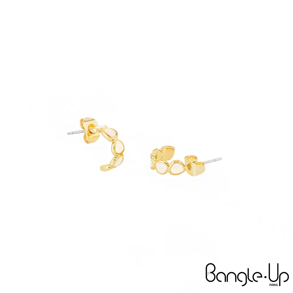 【法國 Bangle Up】典雅琺瑯鍍金勾扣手環-天空藍 歷史價格詳細信息