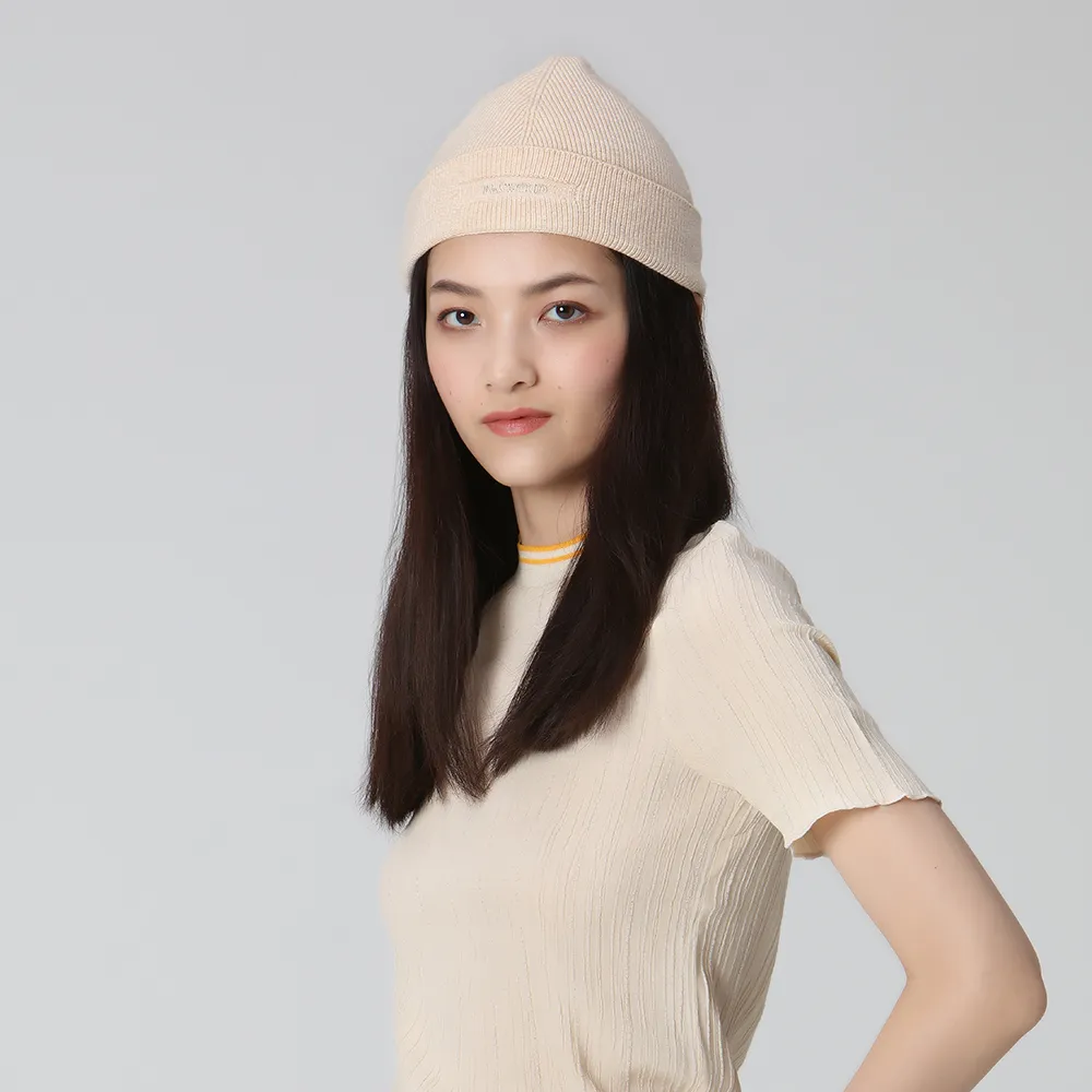 毛線帽【ISW】粗針美麗諾羊毛翻邊毛線帽-粉色 (三色可選) 歷史價格詳細信息