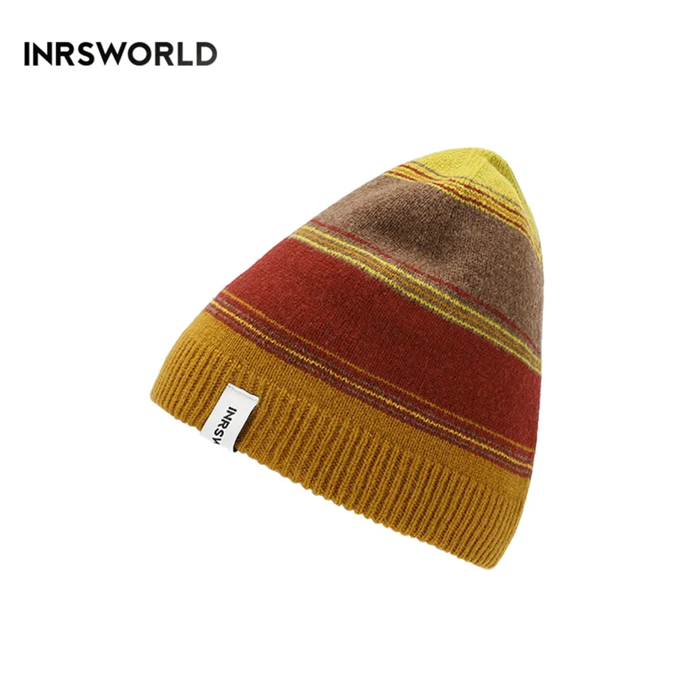 毛線帽【ISW】悉心界橫條無翻邊毛線帽-藍 男女可戴 歷史價格詳細信息