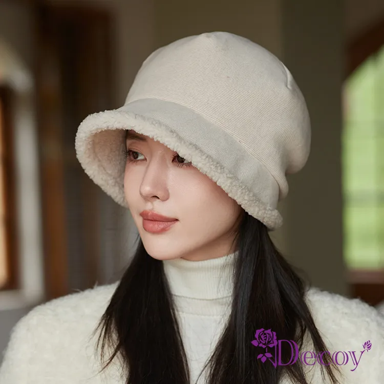 【Decoy】羊毛線條＊刷毛鴨舌小圓盆帽/顏色可選 歷史價格詳細信息