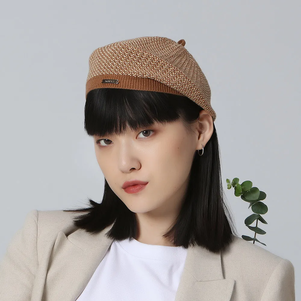 貝雷帽【ISW】針織羊毛貝雷帽-棗褐色 (兩色可選) 造型帽 歷史價格詳細信息