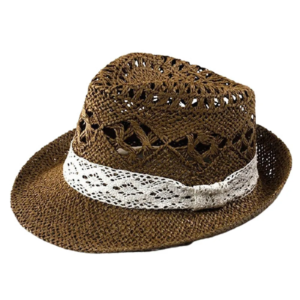 PS MALL蕾絲鏤空遮陽帽大沿沙灘帽子 1入 歷史價格詳細信息