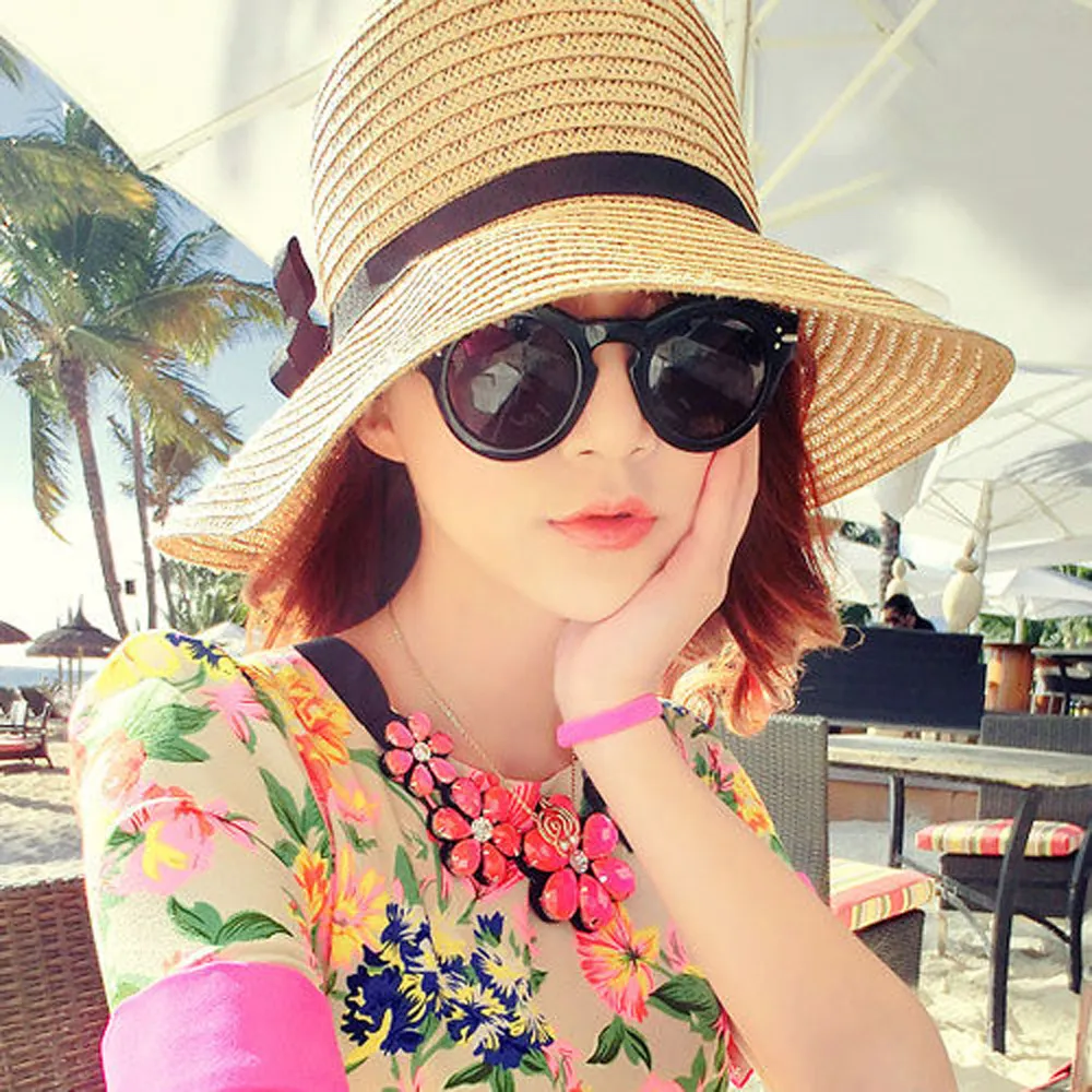 PS MALL沙灘蝴蝶結草帽 折疊遮陽帽 防曬帽 3入 歷史價格詳細信息