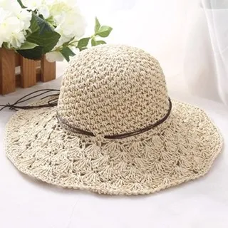 草帽防曬遮陽帽-優雅花環絲帶波浪大帽簷女帽子母親節禮物2色73rp35【巴黎精品】 歷史價格詳細信息