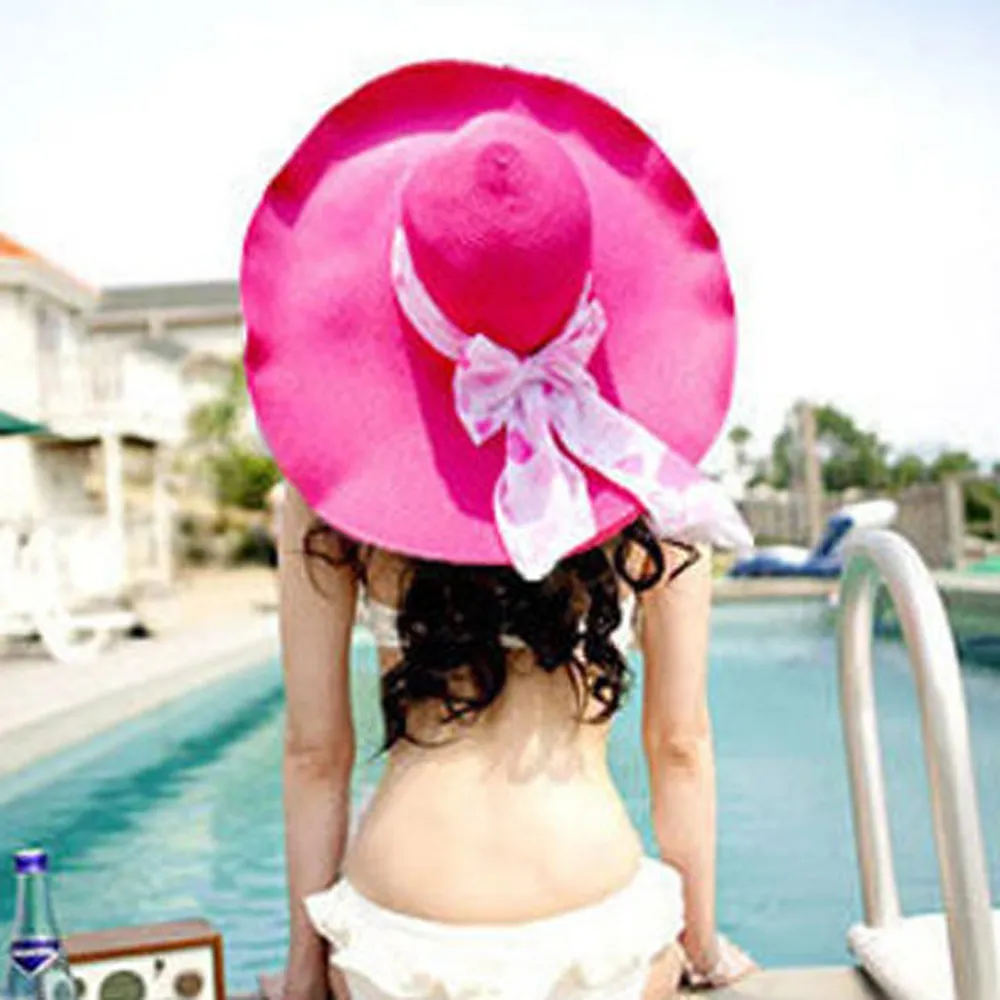 PS MALL草編時尚蝴蝶結造型空頂帽 遮陽帽 折疊防曬帽 1入 歷史價格詳細信息