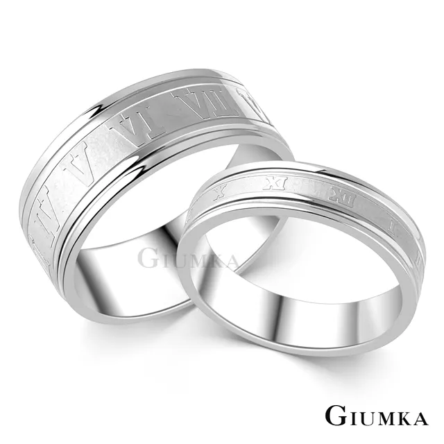 GIUMKA  白鋼 情緣戒指尾戒 羅馬數字 情侶對戒刻字 情人對戒  情人節 禮物 單個價格  MR08054 歷史價格詳細信息