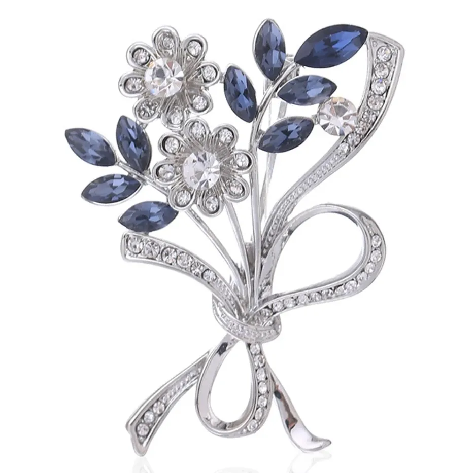 【RJ New York】花瓣螺旋珍珠閃亮鋯石2用絲巾扣胸針(2色可選) 歷史價格詳細信息