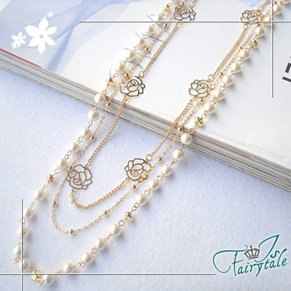 【伊飾童話】玫瑰之眼＊珍珠鏤空水鑽胸針/多色可選 歷史價格詳細信息