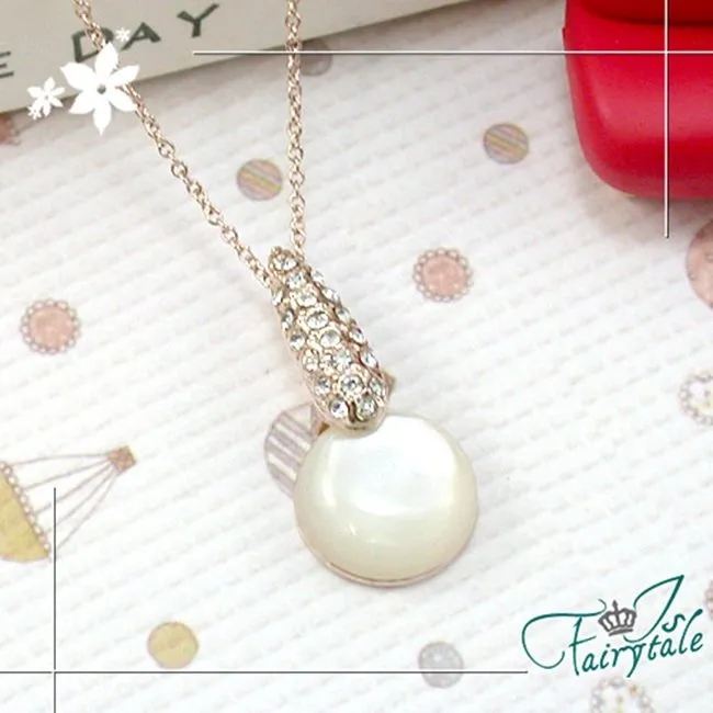 【伊飾童話】甜美愛心＊雙珍珠流蘇鈦鋼項鍊 歷史價格詳細信息