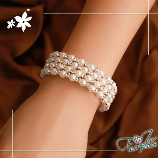 繞珍珠鑲鑽波浪形布藝髮箍甜美氣質頭飾品。 歷史價格詳細信息