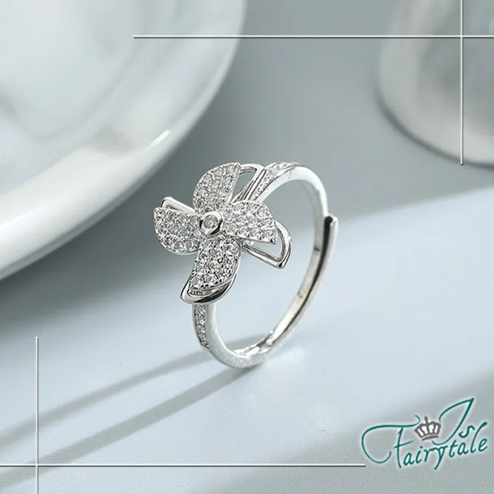 【伊飾童話】雪花風車＊白銀水鑽開口戒指 價格比較,價格查詢,歷史價格詳細信息