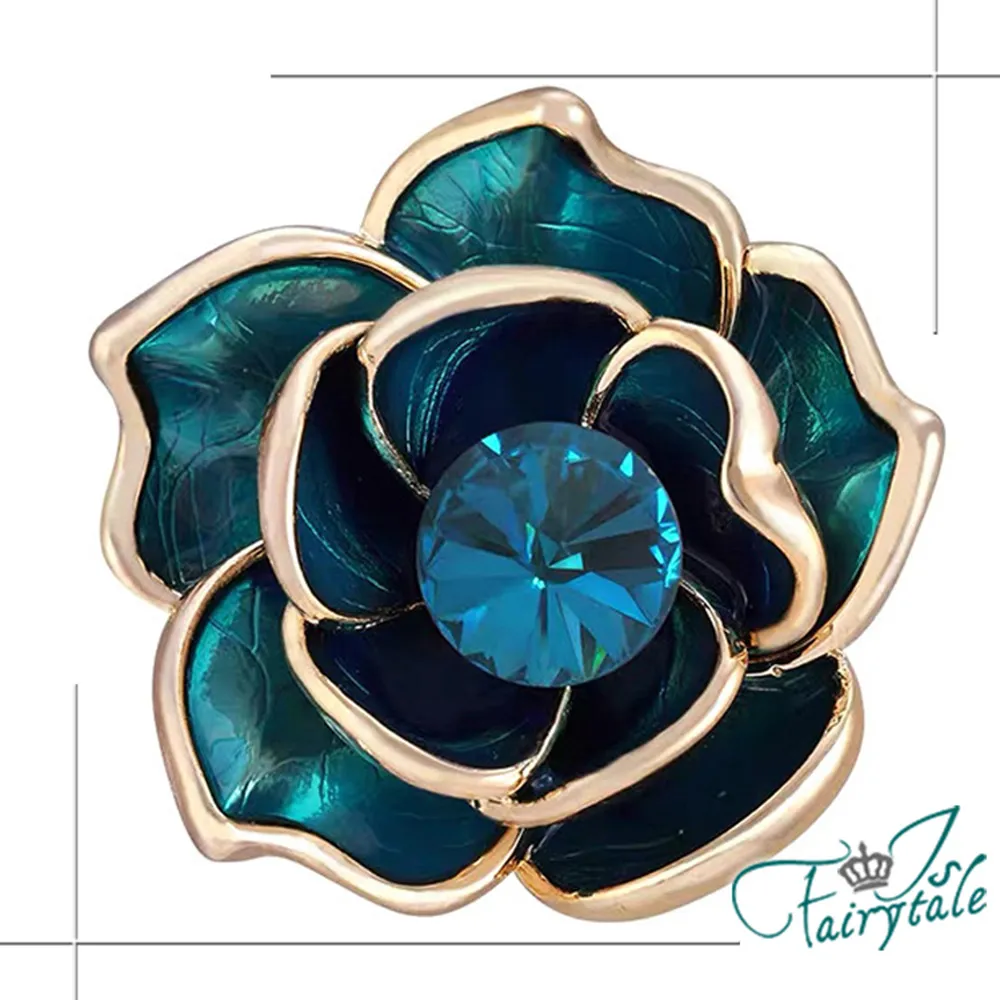 【伊飾童話】藍海人魚＊水晶尾別針胸針/藍 歷史價格詳細信息