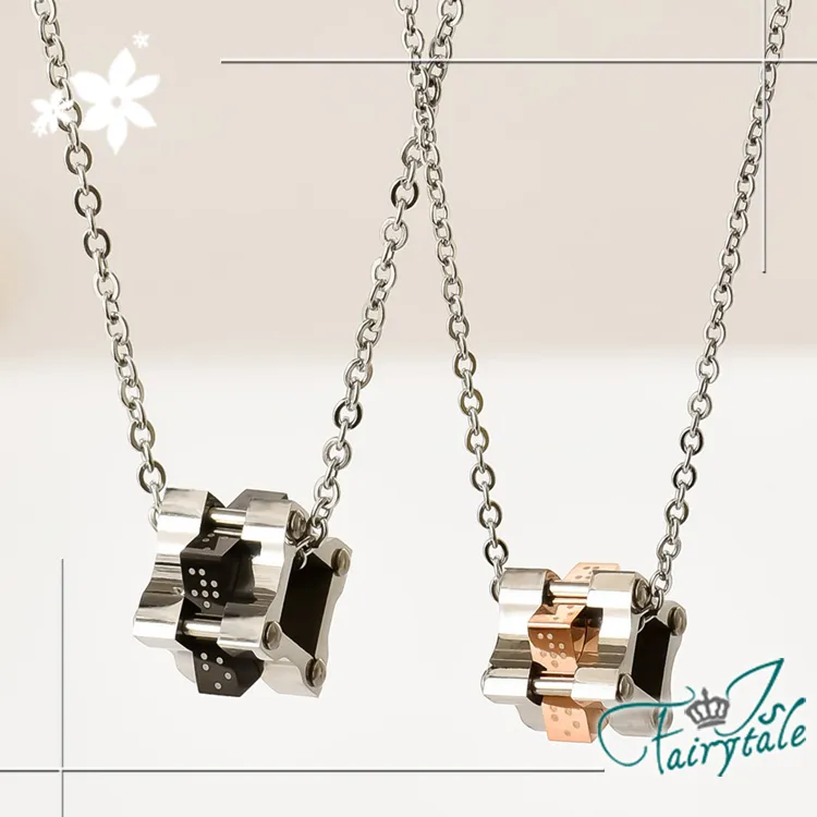 【伊飾童話】方塊晶鑽＊鈦鋼優雅雙層短頸項鍊/金 歷史價格詳細信息