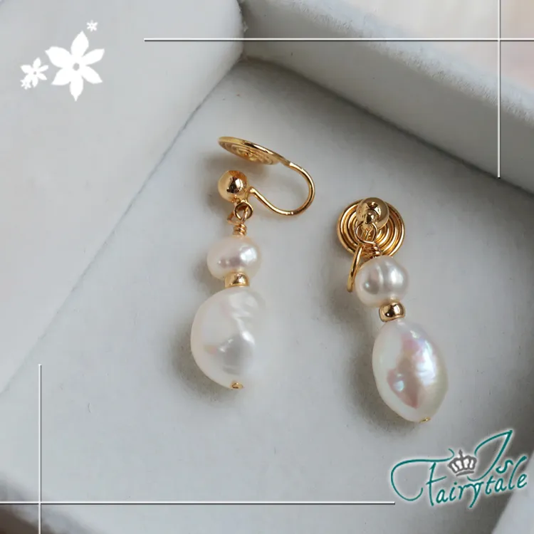 【伊飾童話】珍珠流星＊不對襯流蘇925銀耳針耳環 歷史價格詳細信息