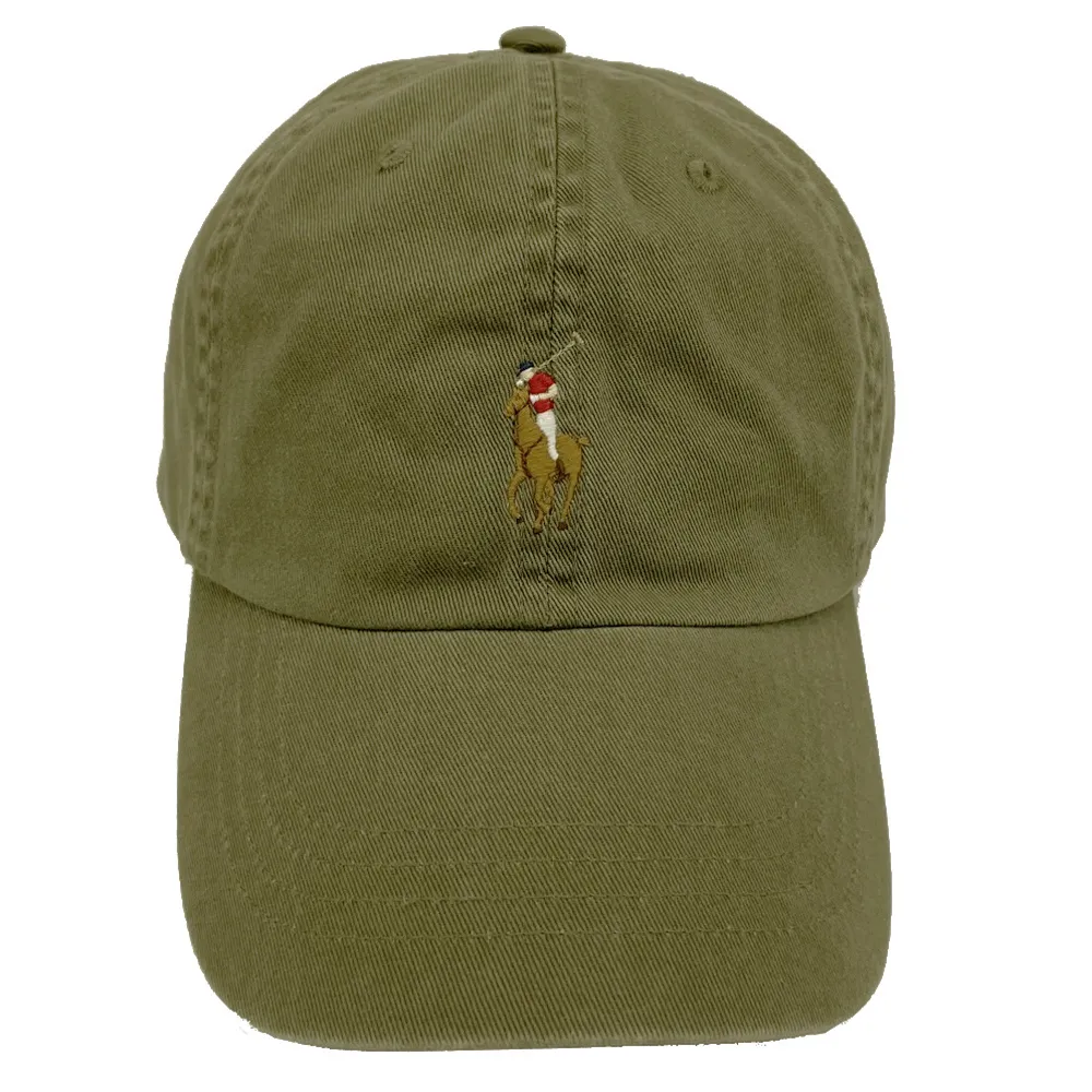 【RALPH LAUREN】POLO刺繡小馬LOGO鴨舌/棒球帽(卡其/米白) 歷史價格詳細信息